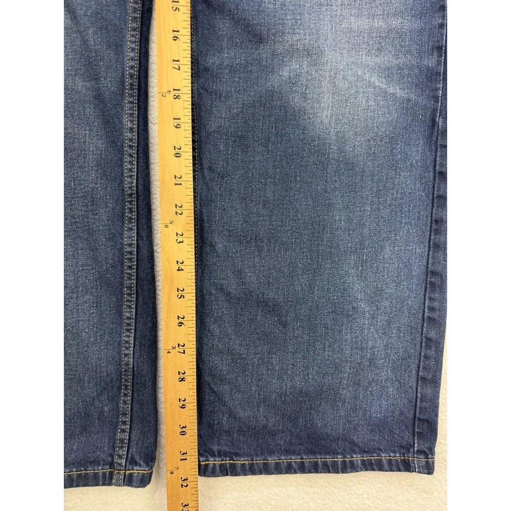 Levis 569 Jeans Men‎ 40x32 Blue Loose Baggy Straight Whisker Distress Denim
